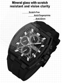 REWARD Men's Quartz Watch Luminous Hands & Date, Sporty Casual Analog Display, Quartz Movement, Silicone Band - one-size - View 8