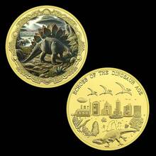 1 buah Koin Peringatan Dinosaurus, Koin Peringatan Emas Hewan Langka yang Terancam Punah, Lencana, Koin Peringatan Dinosaurus Berlapis Emas Langka, Tyrannosaurus Rex, Brachiosaurus - MultiWarna - View 22