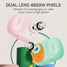 W&O Kids Camera Instant Print, Dual-Lens 48MP Digital Camera For Birthday Gifts, 1080P Selfie Instant Cameras With 32GB SD Card, Instant Print Digital Camera For Girls Boys - Multicolor - View 4