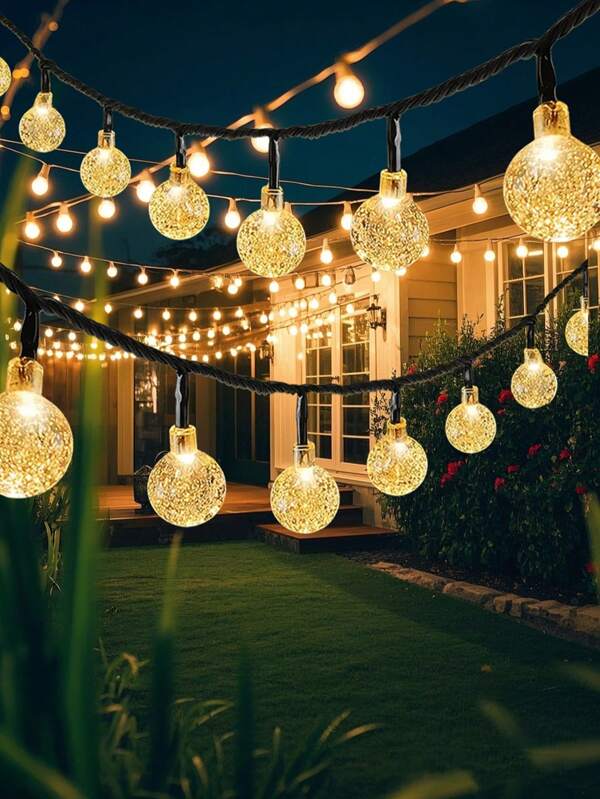 1 Set Solar Powered 100 LED Lights, 600mAh Ni-Battery, Metal & Plastic, Versatile Holiday Lighting For Wedding, Birthday, Anniversary, Graduation, Mother's Day, Camping, Thanksgiving, Valentine's Day