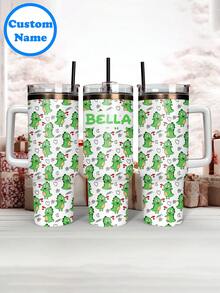 Customize This 40oz Stainless Steel Tumbler Sports Water Bottle With Any Custom Text, Name/Initials To Make A Perfect Gift! Perfect For A Bachelorette Party, Birthday Party, Or Any Event. - Multicolor - View 3