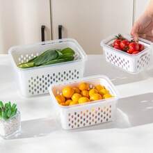 Kit 3 potes Organizadores Geladeira Organizador Alimentos Vegetais Cozinha