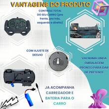 Carrinho De Controle Remoto Recarregável Que Solta Fumaça - PRETO E AZUL - Visão 5