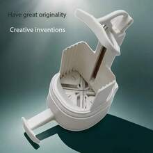 Built-In Blade Soap Grater Box - Hygienic Wall-Mounted Soap Holder With Adjustable Household Powder Dispenser - Does Not Include Wet Soap, Compact & Practical Bathroom Decor Fall Decor Back To School - White - View 8