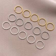 30pcs 18K Gold Plated Jump Rings 4/5/6/8/10/12mm Twisted Open Jump Rings Golden O Rings Brass Round Open Rings Connectors For DIY Earring Bracelet Necklace Jewelry Making - Multicolor - View 5