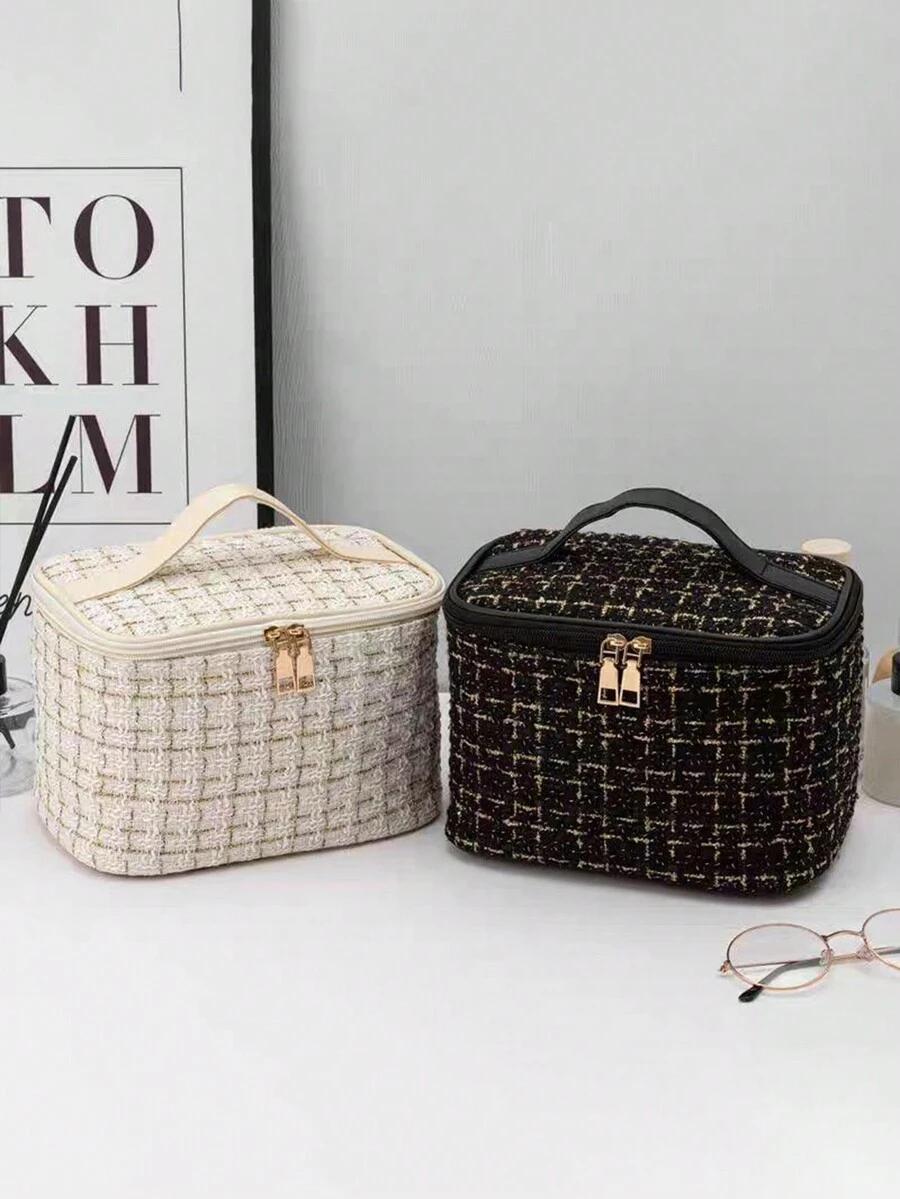 2 chiếc Túi đựng mỹ phẩm dễ thương dung tích lớn cho nữ, Túi đựng đồ vệ sinh phụ nữ, Quà tặng hoàn hảo cho vợ/gia đình, Túi đựng đồ trang điểm cầm tay mẫu mới rộng rãi, Phong cách Bohemian, Dùng khi đi du lịch, nghỉ dưỡng, bãi biển, mùa hè