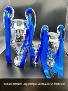 1 Pieza Trofeo de resina deportivo, Copa de la Liga de Campeones con orejas grandes, recuerdo decorativo para fanáticos del fútbol (cinta de regalo), Mini taza colgante decorativa, Accesorios de muñeca, Herramienta llave ordinaria
