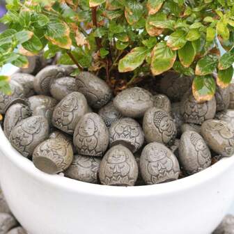 20pcs Mini Buddha Stones For Outdoor Landscape, Plant Garden Decor, Terrarium Filler, Home Decoration, Aquarium, Potted Plants, And Creative Indoor/Outdoor Design, Spring Gift, Meditation Gift