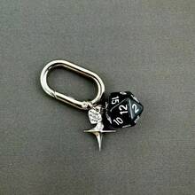 1pc Unisex New Creative Dice Keychain Fashion Four-Pointed Star Pendant Bag Charm - Multicolor - View 3