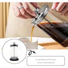 1PC French Press Coffee Maker, Double Wall Insulated Borosilicate Glass Carafe, Dishwasher Safe Stainless Steel Filter/Plunger Assembly, Removable Silicone Base, Easy To Clean Coffee Press Household Espresso Maker Pot Kettle Set Milk Bubbler Stylish For Home Office Party Manual Espresso & Tea Brewer Pot For Home & Office - Stylish And Easy To Clean Coffee Kettle For Brews Back To School