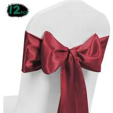 12pcs Elegant Satin Butterfly Chair Sash Bow - Suitable For Weddings, Banquets, Parties, Hotel Events, Home Decor, Multi-Purpose - Multicolor - View 14