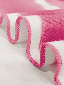 SHENG CHUN 超大尺寸，多种尺寸可选，蓝色、藏青色、粉色、浅灰色、水彩条纹，超柔软微纤维，印花，吸水性强，浴室必备，适合度假、海滩、游泳池、健身房等场所，多功能沙滩巾 - 粉色 - 查看 6