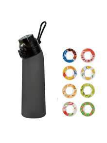 1pc 700ML Air Flavored Water Bottle With 8 Flavor Pods Sports Fashion Straw For Outdoor Sports Activities - Multicolor - View 7