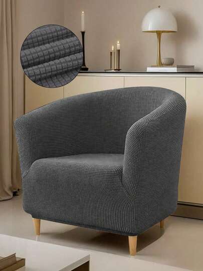 1 pieza Funda de sofá a cuadros de maíz, resistente al agua y elástica, estilo antideslizante, funda protectora con elástico total, casual, resistente a las manchas y los arañazos, artículos para el hogar, funda de sofá de ajuste universal