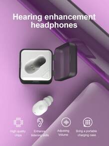 Hearing Amplifier In-Ear Mini, With Noise Cancellation Function, Personal Hearing Enhancement Sound Amplifier, Digital Hearing Aid With Long Life,