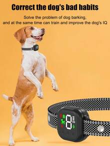 Nuevo collar antiladrido con control táctil de colores, collar de entrenamiento para perros con descarga eléctrica y vibración, múltiples modos antiaullido, sensor de alta resolución, sensibilidad ajustable, impermeable IP67 - Multicolor - Ver 6