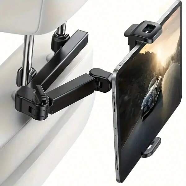 Car Tablet Holder, Headrest Tablet Mount Headrest Stand Cradle Compatible With Devices Compatible With Ipad Air Mini, Other 4.7-12.9" Cell Phones And Tablets For Hotel