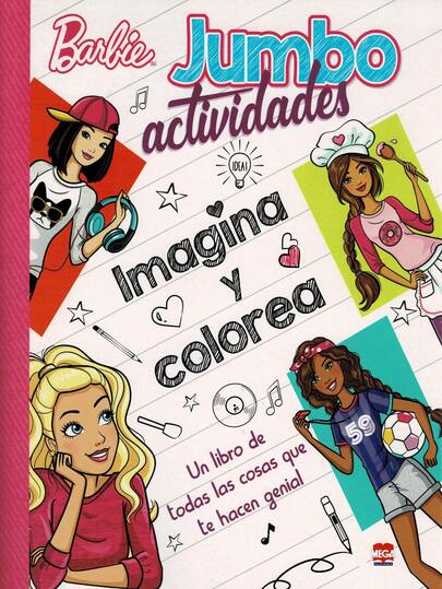 Libro Jumbo Actividades - Imagina, Colorea, Dibuja y Crea - Para Niñas y Niños Amantes del Arte y la Moda - Desarrollo de Creatividad y Habilidades Motoras - Mega Ediciones - Un libro de todas las cosas que te hacen genial - Sumérgete en un mundo de creatividad con el Libro de Actividades Jumbo - Imagina y Colorea, 224 páginas llenas de ilustraciones exclusivas - Los pequeños podrán colorear, dibujar y completar actividades - Ideal para niñas y niños de 3 a 10 años - Fomenta la lectura - desarrolla la capacidad psicomotriz.
