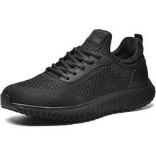 Men's Non Slip Work Shoes Walking Black & Lightweight Food Service Chef Kitchen Restaurant Resistant Sneakers