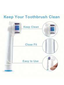 4/2/1pc Toothbrush Head Cover, Toothbrush Head Plastic Dustproof Cover, Suitable For The Dust Cover EB17D12iO5iO7iO8iO9D12 Protective Cap Of The Orab Electric Toothbrush Head, Convenient Travel Supplies, Home Dorm Supplies Home Bathroom Decor Fall Decor Back To School - Multicolor - View 5