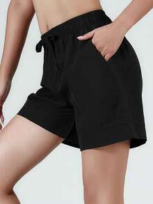 女士夏季快干短裤，透气轻便休闲运动裤，非常适合瑜伽、健身房健身、跑步锻炼