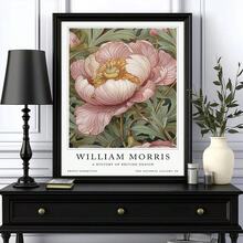1 件 William Morris 海报、粉色花卉印刷品、复古花卉印刷品、展览海报、植物印刷品、花卉艺术品、William Morris 礼品、灵感现代帆布艺术印刷品 - 适用于客厅和卧室的无框墙壁装饰 - 彩色 - 查看 10