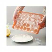 33 孔圆球冰模具塑料托盘冰球格制作盒模具冰块托盘冰块冰块柔软冰块模具冰块模具 - 彩色 - 查看 6