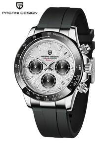 PAGANI DESIGN 原创男士商务运动手表全新日本 VK63 计时码表顶级奢华橡胶蓝宝石石英男士手表 PD-1664 - 均碼 - 查看 17