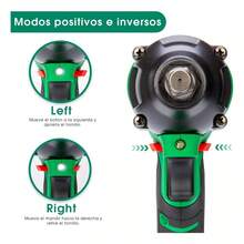 LIDEEP Llave de Impacto Inalámbrica 2 en 1: Taladro y Pistola de Fijación con Batería Recargable – Herramienta Eléctrica Multiusos - Verde - Ver 3