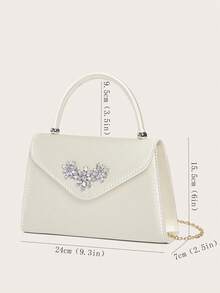 Túi cầm tay buổi tối thời trang dành cho nữ đính hoa đính đá, Túi xách cao cấp mới cho đám cưới, Bữa tối trang trọng, Túi đựng váy dạ hội bằng chất liệu giống như vải satin cho cô dâu, đám cưới, tiệc - Rượu sâm banh - Xem 8