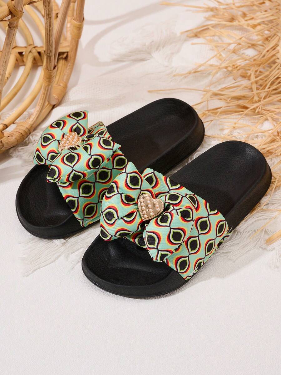 1 Pair Girls Comfortable Fashion Casual Lightweight Home Slippers, Suitable For Summer - Multicolor - View 1