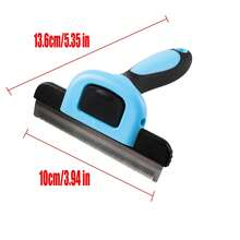 1pc Cat/Dog Lover Gift And Dog/Cat Mom Love Pet Brush - Effectively Reduces Shedding For Short, Medium, And Long Hair - Gentle Deshedding Tool For Dog Lover And Dog Mom Loves And Cat Lover And Cat Mom Loves, Easy To Clean, And Comfortable To Hold - Blue - View 3