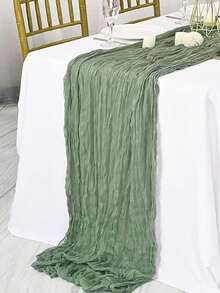 1 pieza Mantel de mesa tipo rústico de gasa, estilo bohemio, adecuado para decoración de bautizo de bebé, fiestas de cumpleaños, diversas festividades, bodas, manteles de mesa para fiestas, decoraciones familiares y regalos de baby shower - Multicolor - Ver 32