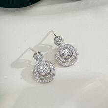 1 Pair 0.5 Carat Diamond Stud Earrings For Women, 925 Sterling Silver VVS1 Moissanite Material, Bridal Jewelry With Gift Box