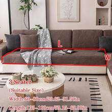 1 Stück Plüsch Jacquard rutschfeste Anti-Splash Sofasitzüberzug, weich und hautfreundlicher moderner Stil elastischer Sofahusse, geeignet für alle Jahreszeiten, hundesicher, passend für L-förmige Kombinations-Sofas und 1/2/3/4-Sitzer-Sofas (einzeln verkauft)