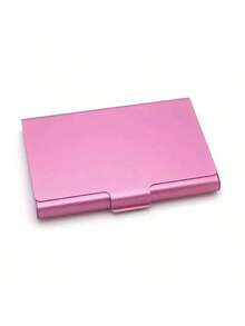 1pc Creative Business Card Holder, Aluminum Alloy Card Stand, Metal Box Cover Credit Card Case For Men And Women, Card Metal Wallet Back To School - Multicolor - View 8