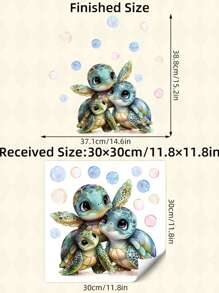 1pc Cute Cartoon Little Turtle Anime Toilet Sticker, Waterproof And Mildew-Proof Self-Adhesive Removable Sticker, Suitable For Home Decoration, Bathroom, Cabinet, Refrigerator, Water Tank Bathroom Set To Make Your Home Look Brand New Bathroom Decor Fall Decor