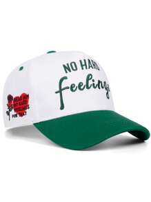 1 Stück "Keine Harte" Rose 3D Stickerei Baseballcap, Unisex Outdoor Sport Racing Lässig Snapback, amerikanischer Trucker-Stil