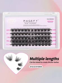60 Clusters Fluffy Lash Clusters DIY Individual Lash Extensions Fluffy False Eyelashes Segmented Crossover Extensions,Manga Eyelashes Reusable, ,Fluffy Layered Eyelashes Create More Beautiful Eyes - CC - 查看 2