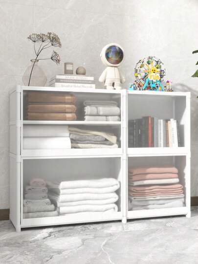 1 pieza Armario portátil, gabinete de almacenamiento multifuncional con cubierta, estantes organizadores para dormitorio, sala de estar, cocina, oficina, decoración del hogar, regalo de Navidad