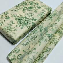 10/50pcs Vintage Green Rose Flower Pattern Yellow Semi-Transparent Thin Tissue Paper, Suitable For DIY Crafts, Party Gift Packaging, Bouquet Wrapping, Shoes & Clothing Packaging, Holiday And Birthday Gift Packaging Decoration - Green Rose Yellow Paper - View 8