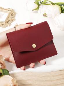 Burgundy Bag Charry Red Bag Wine Red Bag, Burgundy Purse For Women, Fashionable Vintage Wallet For Women With Flip Cover, High-Quality Leather Travel Bag And Travel Essentials Bags, Multi-Card Holder With Card Storage And Coin Pocket, Wallet Women Gift For Girlfriend Mom Teacher, Perfect For Work Commute Shopping And Back-To-School - Burgundy - View 1