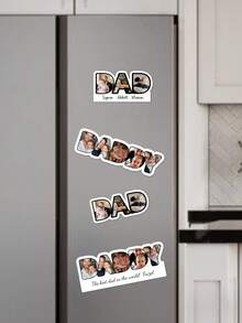 1pc Custom Best Dad Refrigerator Magnet, Dear Father Gift, First Time Dad Commemorative Fridge Magnet - Multicolor - View 7