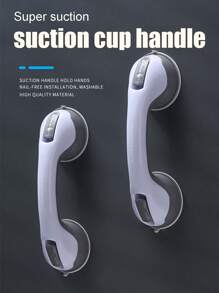 1 pezzo/2 pezzi Maniglione da bagno con forte ventosa, barra di presa con ventosa, barra di presa adesiva antiscivolo in vetro con ventosa