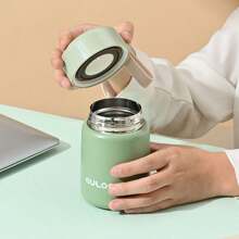 1PC Minimalist Mini Warm Color 350ML Insulated Cup, Women's Portable Stainless Steel Insulated Cup, Gift Cup, Cute Student Water Cup, Portable And Long-Lasting Insulated Water Cup, Coffee Cup [Logo Casual/Color Difference Small] Back To School