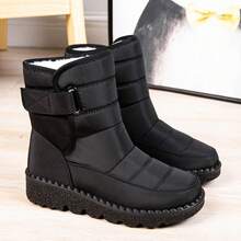 Women's Fluffy Lined Winter Boots - Waterproof & Anti-Slip For Cold Weather - Black - View 7
