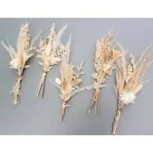 Ramo de flores secas de estilo bohemio natural en miniatura, arreglo de flores secas, ramo floral hecho a mano, flores para bodas, decoración del hogar, decoración de pared, regalo para el hogar, decoración de otoño