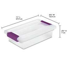 Sterilite 1.9qt Purple Latch Box Clear: Plastic Storage Bin With Lid, Portable, Stackable, Built-In Handles, Universal Use - 1 - View 10