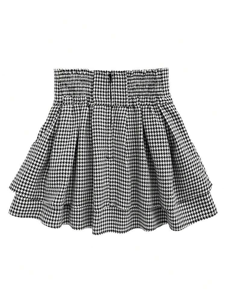 2025년 새로운 패션 디자인 체크 무늬 미니스커트 여성용