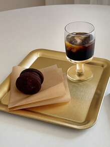 1pc/2pcs Home Simple Stainless Steel Serving Tray